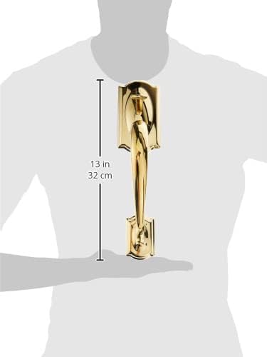 Schlage FE285 CAM 716 GEO Camelot Front Entry Handleset with Georgian Knob, Lower Half Grip, Aged Bronze