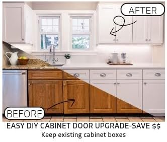 White Cabinet Doors -Shaker or Modern Flat -Custom Sized - PreFinished Cabinet Door Replacement – Easy Cabinet Upgrade- Kitchen/Bath/Closet/Custom Cabinet Door for reface – Engineered Wood