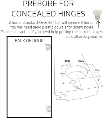 White Cabinet Doors -Shaker or Modern Flat -Custom Sized - PreFinished Cabinet Door Replacement – Easy Cabinet Upgrade- Kitchen/Bath/Closet/Custom Cabinet Door for reface – Engineered Wood
