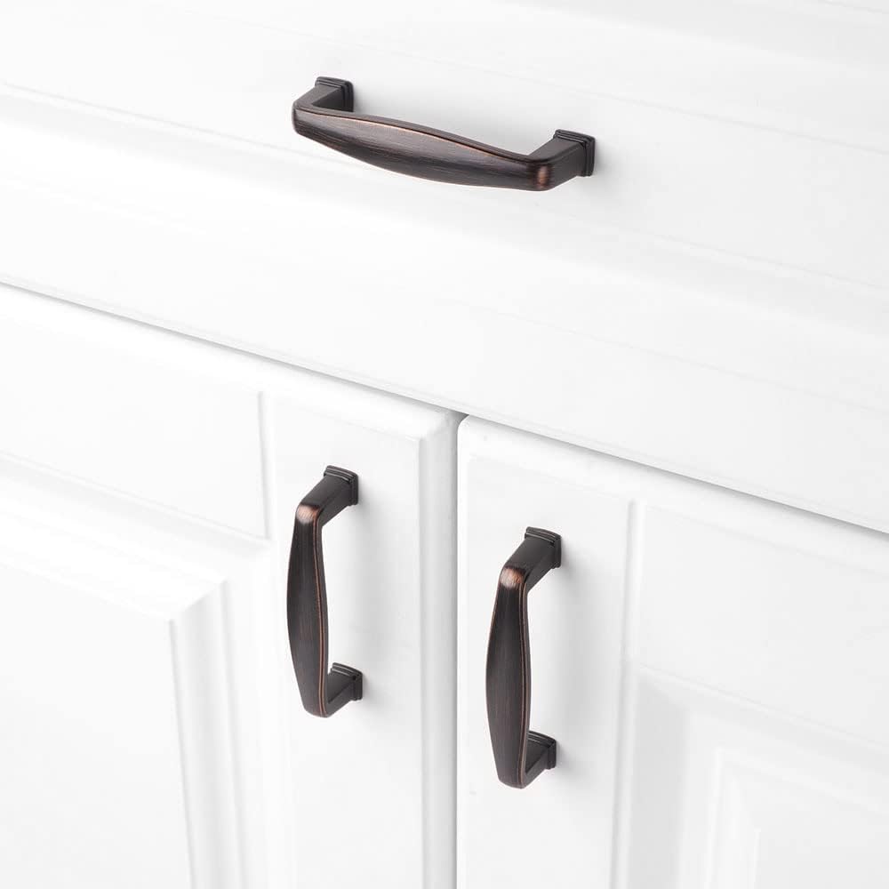 KOOFIZO 10 Pack 3 Inch Oil Rubbed Bronze Kitchen Cabinet Pulls Rubbed Bronze Cabinet Handles Bronze Cabinet Hardware for Kitchen Cabinets 1817 Drawer Dresser Cupboard Bedroom