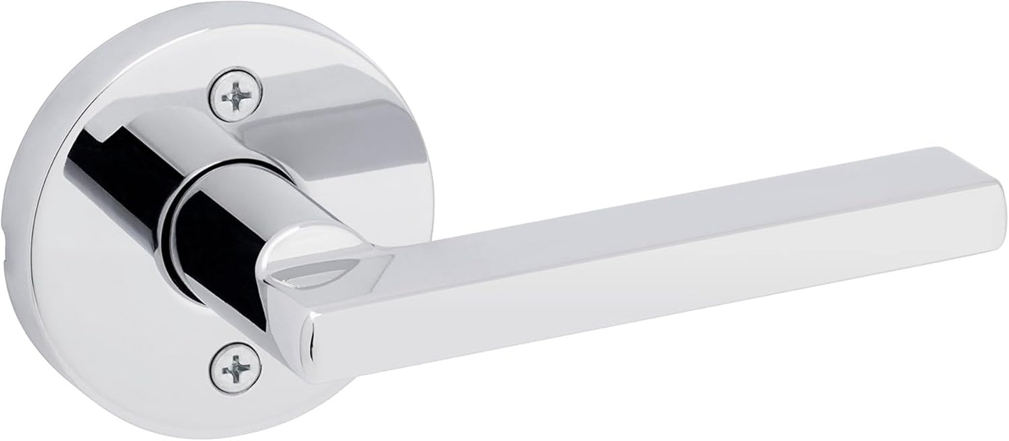 Kwikset Halifax Entry Door Handle with Lock and Key, Secure Keyed Reversible Lever Exterior, For Front Entrance and Bedrooms, Matte Black, Pick Resistant Smartkey Rekey Security and Microban
