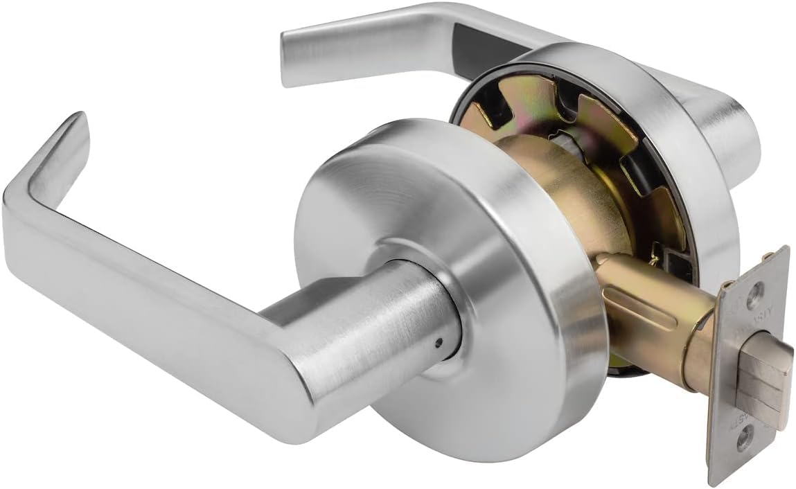 Dynasty Hardware AUG-30-26D Grade 2 Commercial Duty Passage Lever, ADA, Satin Chrome Finish