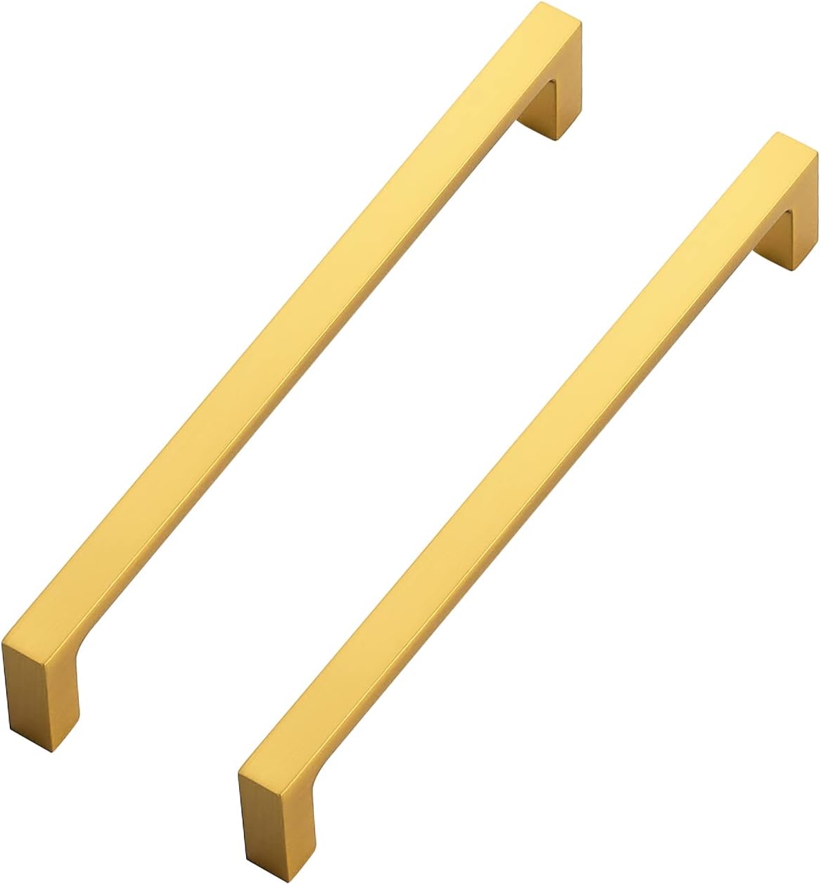 Ravinte 10 Pack Solid 5 Inch Kitchen Square Cabinet Handles Brushed Brass Drawer Pulls Kitchen Cabinet Hardware Handles