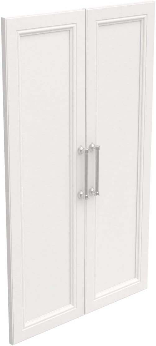 ClosetMaid Modular Storage Pair Set, Wood Closet Organizer, Shaker Style, Add On Accessory for Shelf Units, White, Solid 2-Door Kit
