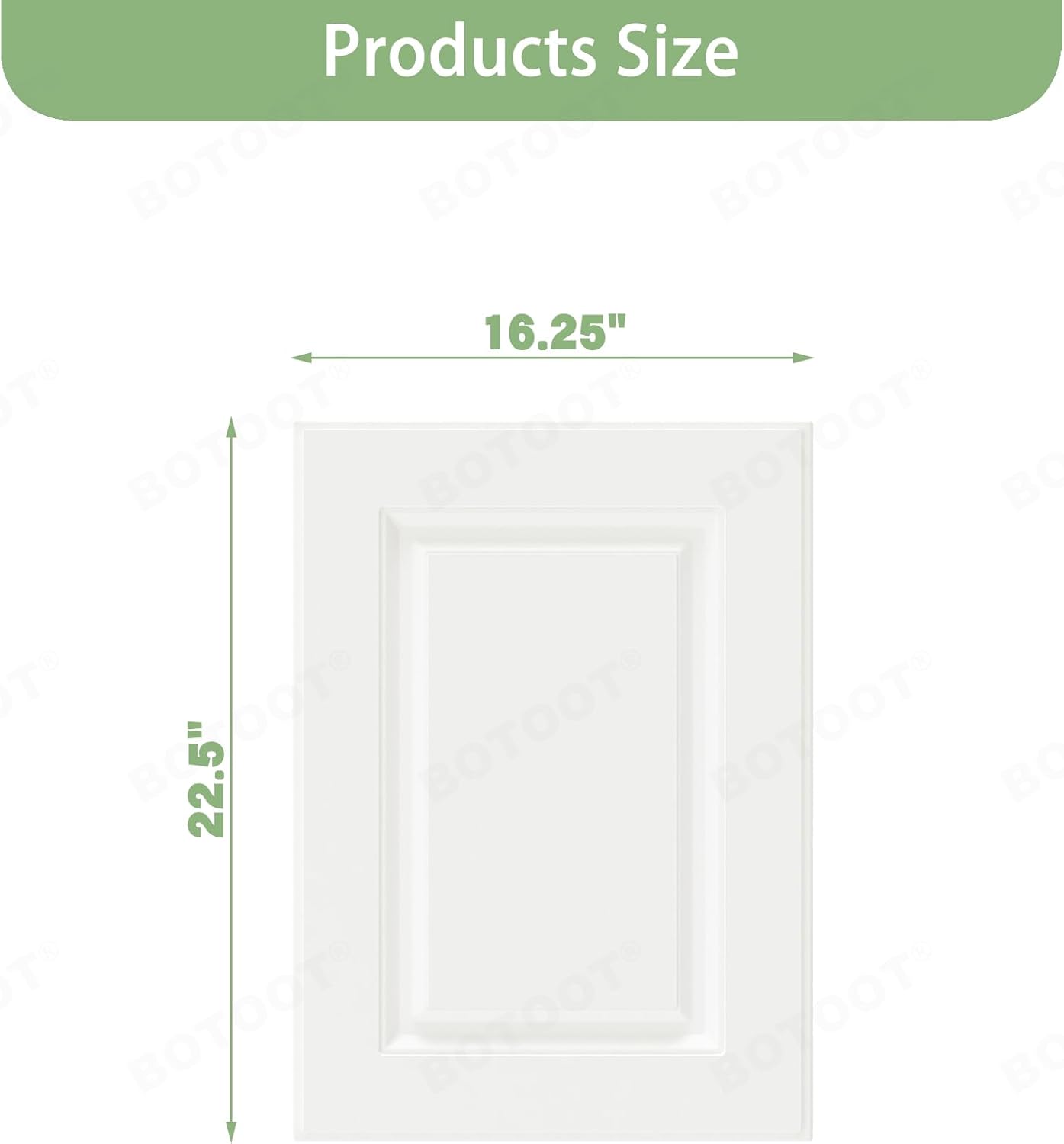 Built-in Cabinet Doors - Cabinet Replacement Doors for Kitchen, Living Room, Bedroom, Bathroom - 22.5 Inch High (White, 16.25 Inch Wide)