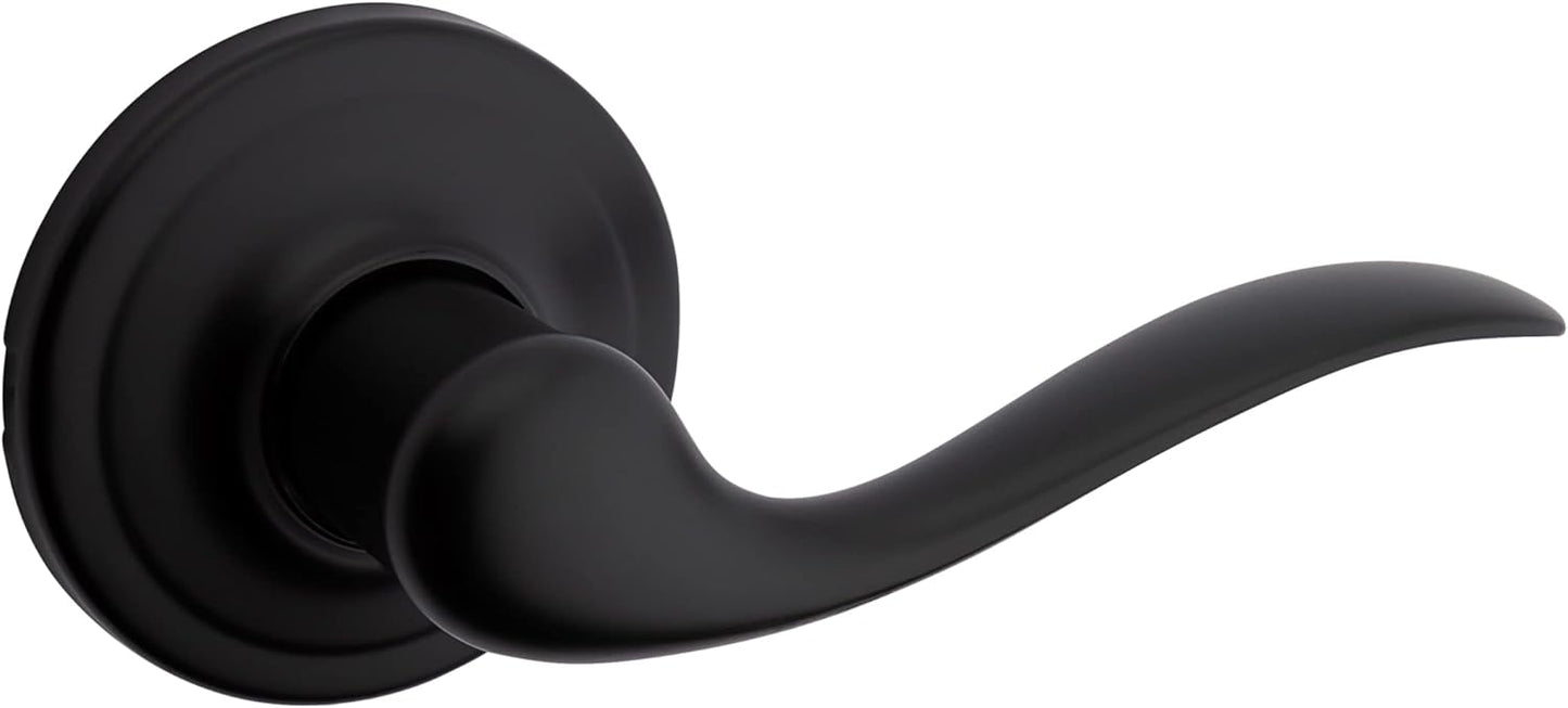 Kwikset Tustin Entry Door Handle with Lock and Key, Secure Keyed Reversible Lever Exterior, For Front Entrance and Bedrooms, Venetian Bronze, Pick Resistant Smartkey Rekey Security and Microban
