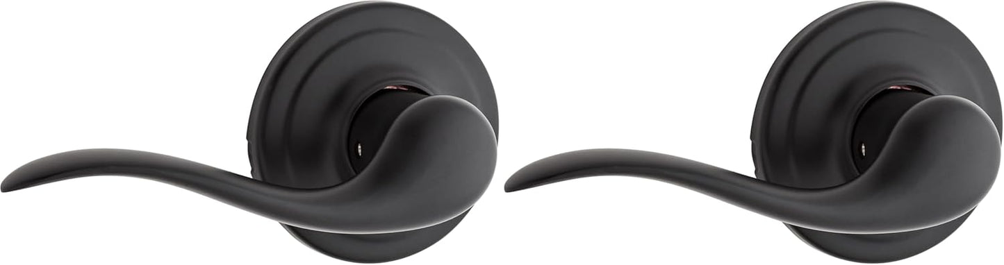 Kwikset Tustin Entry Door Handle with Lock and Key, Secure Keyed Reversible Lever Exterior, For Front Entrance and Bedrooms, Venetian Bronze, Pick Resistant Smartkey Rekey Security and Microban