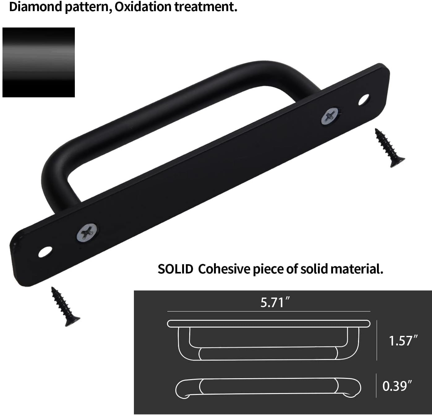 12 Pack 5 Inch 128 mm Matte Black Cabinet Handles Aluminum Drawer Pulls Sliding Door Pulls