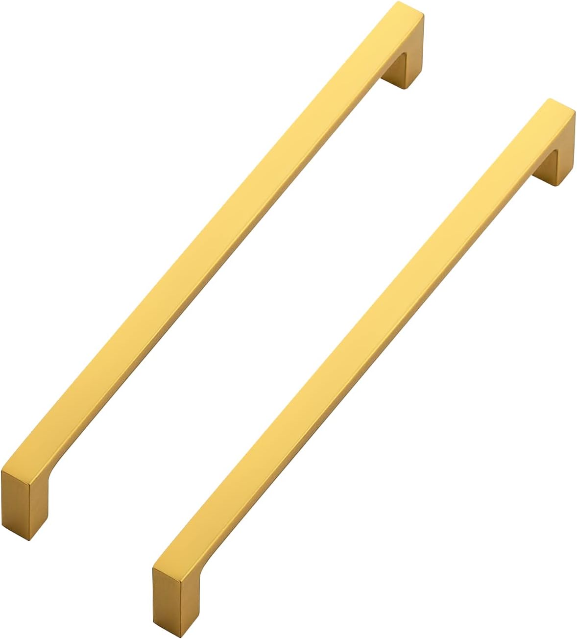 Ravinte 10 Pack Solid 5 Inch Kitchen Square Cabinet Handles Brushed Brass Drawer Pulls Kitchen Cabinet Hardware Handles
