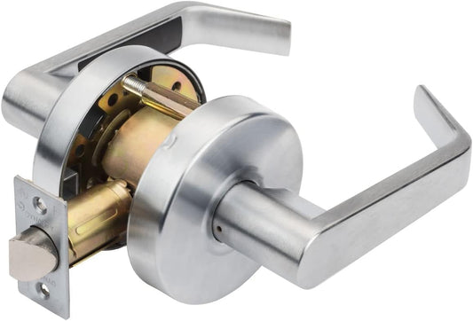 Dynasty Hardware AUG-30-26D Grade 2 Commercial Duty Passage Lever, ADA, Satin Chrome Finish