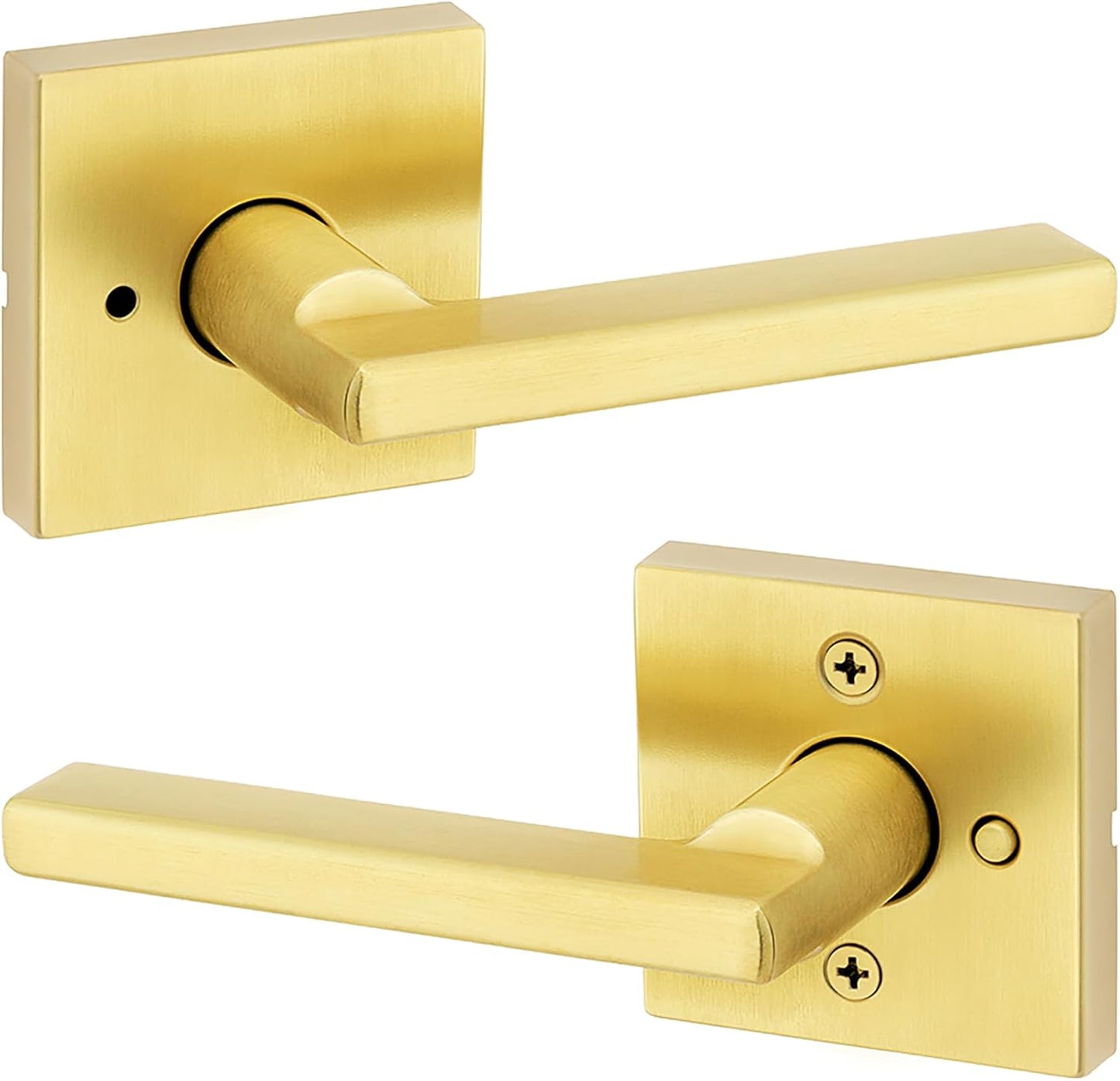 Kwikset Halifax Entry Door Handle with Lock and Key, Secure Keyed Reversible Lever Exterior, For Front Entrance and Bedrooms, Matte Black, Pick Resistant Smartkey Rekey Security and Microban