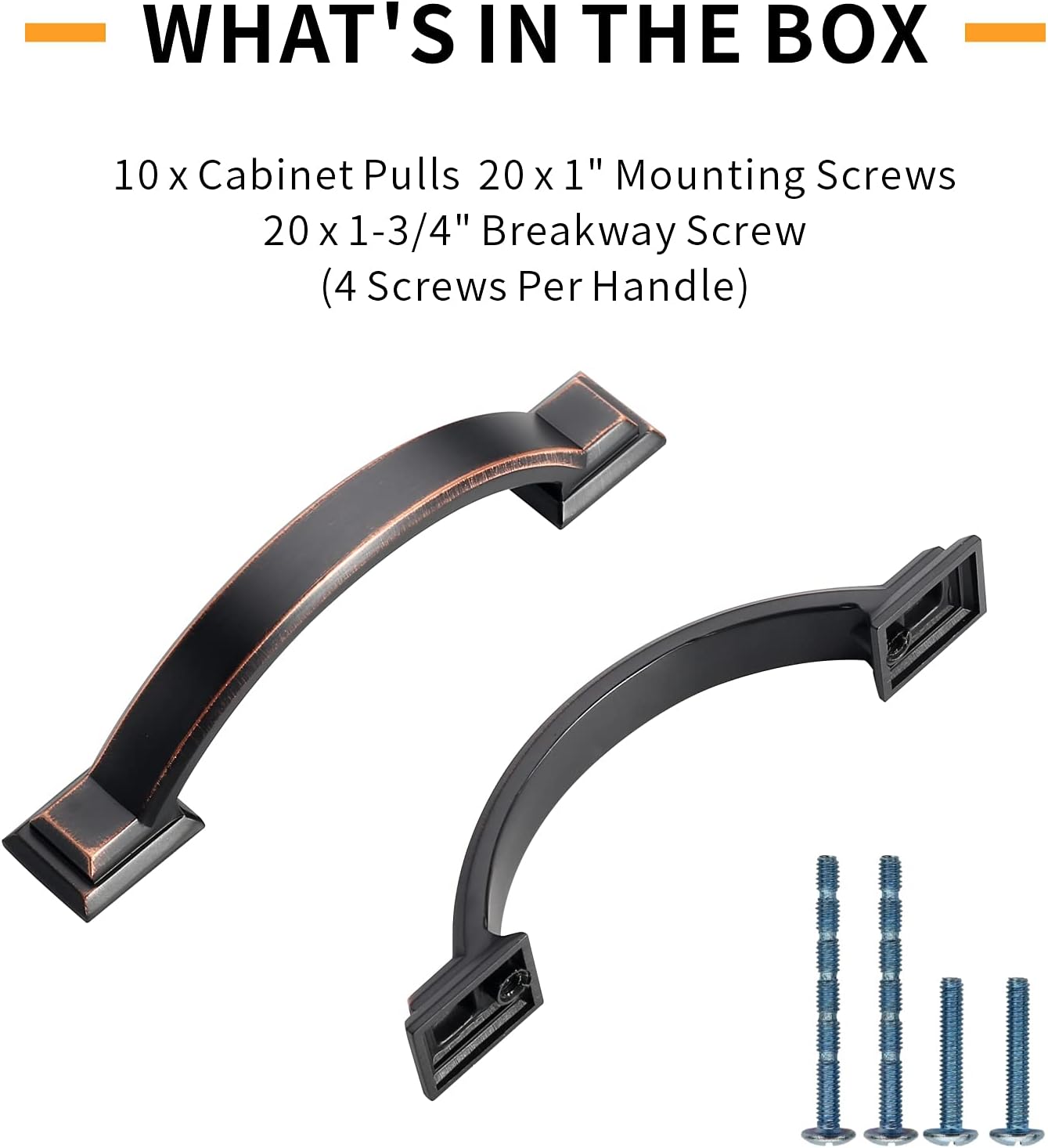 AOOTOCH 10 Pack 3 inch Cabinet Pulls Oil Rubbed Bronze Cabinet Handles Drawer Pulls for Kitchen Cabinet Cupboard