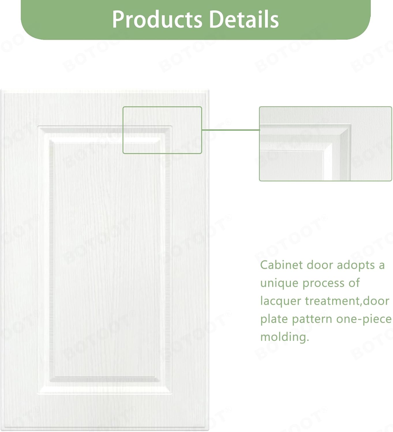 Built-in Cabinet Doors - Cabinet Doors for Kitchen, Living Room, Bedroom, Bathroom - 29 Inch High (White Texture, 17.75 Inch Wide)