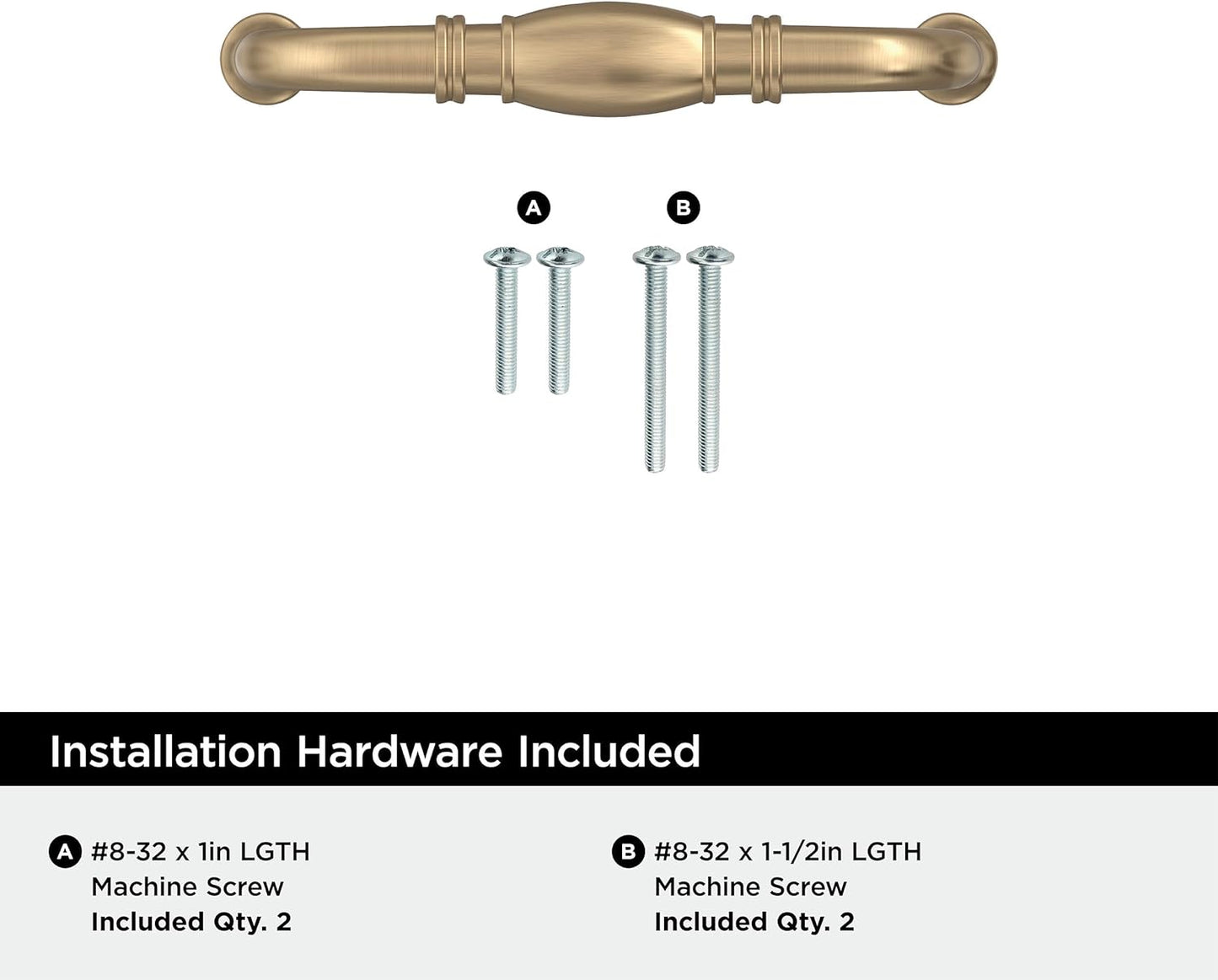 Amerock Granby 3 inch (76mm) Center-to-Center Champagne Bronze Cabinet Pull - 10 Pack