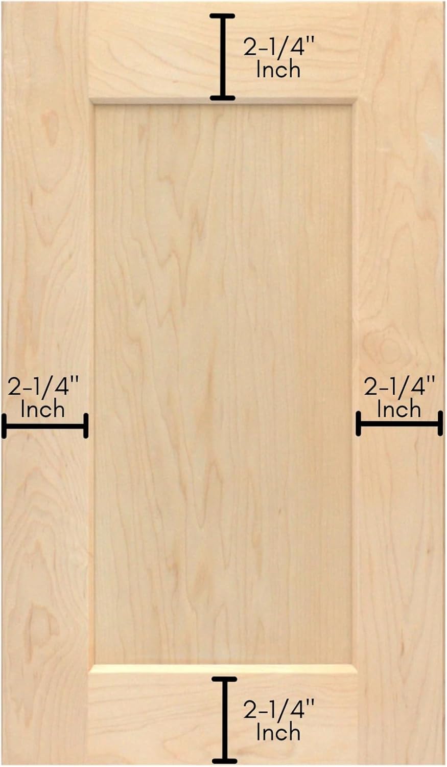 Unfinished Maple Shaker Cabinet Door Front Replacement - 17.75W x 22.5H | Ready to Paint or Stain | Solid Wood | Cabinet Door Replacement