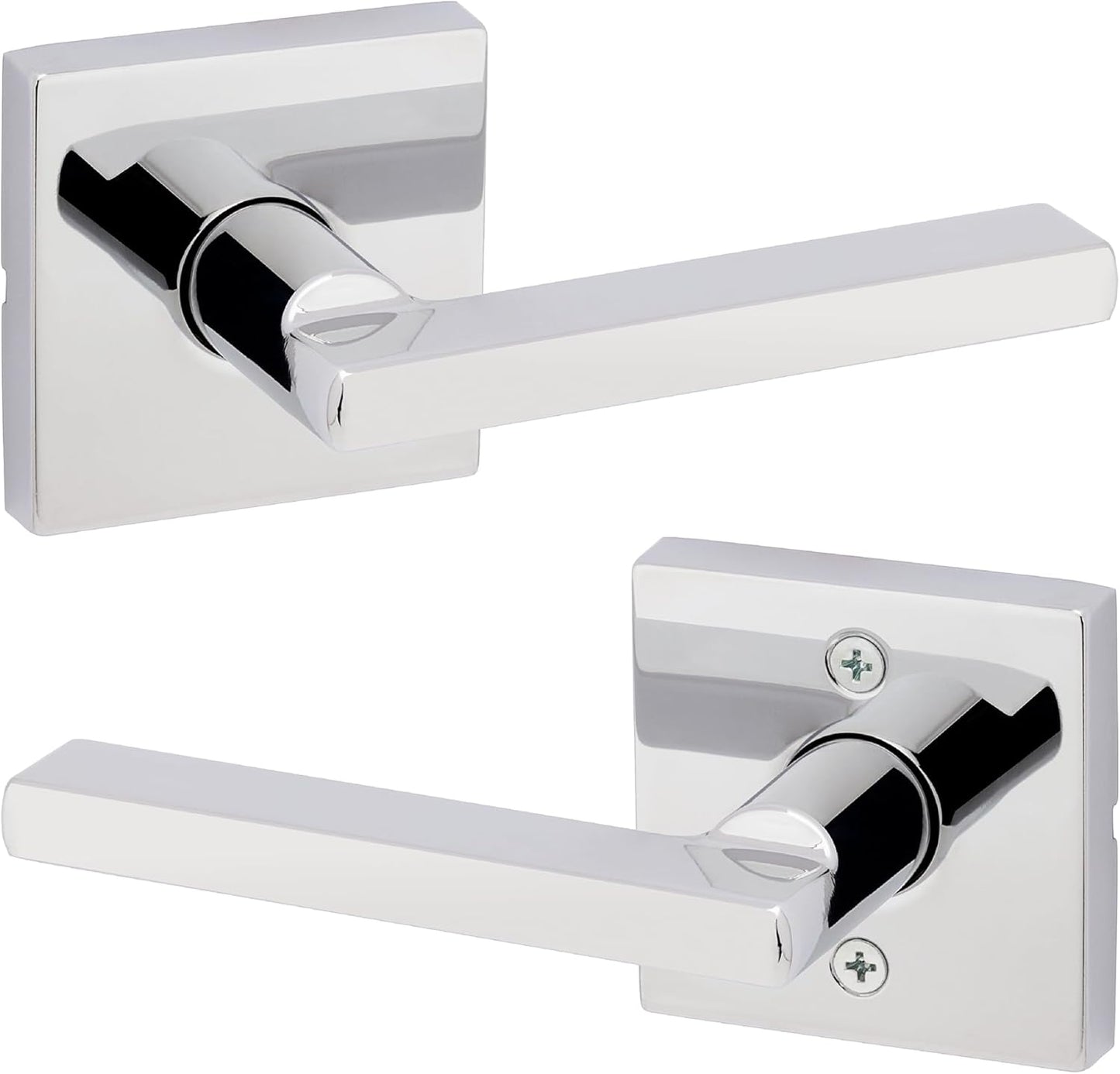 Kwikset Halifax Entry Door Handle with Lock and Key, Secure Keyed Reversible Lever Exterior, For Front Entrance and Bedrooms, Matte Black, Pick Resistant Smartkey Rekey Security and Microban