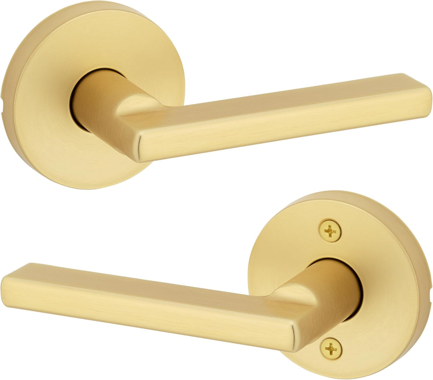 Kwikset Halifax Entry Door Handle with Lock and Key, Secure Keyed Reversible Lever Exterior, For Front Entrance and Bedrooms, Matte Black, Pick Resistant Smartkey Rekey Security and Microban