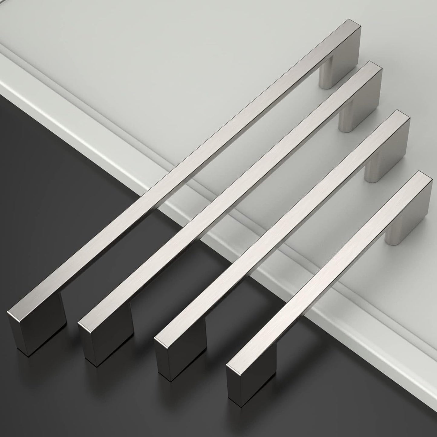 Asidrama 10 Pack 5 Inch(128mm) Brushed Satin Nickel Kitchen Cabinet Handles, Cabinet Pulls Kitchen Cabinet Hardware for Cupboard Drawer Pulls