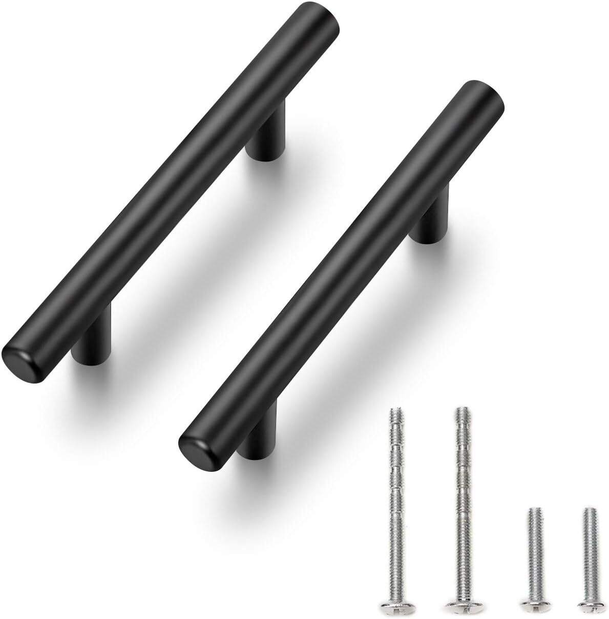 Ravinte 30 Pack | 5 Inch Cabinet Pulls Matte Black Stainless Steel Kitchen Drawer Pulls Cabinet Handles 5 InchLength, 3 Inch Hole Center