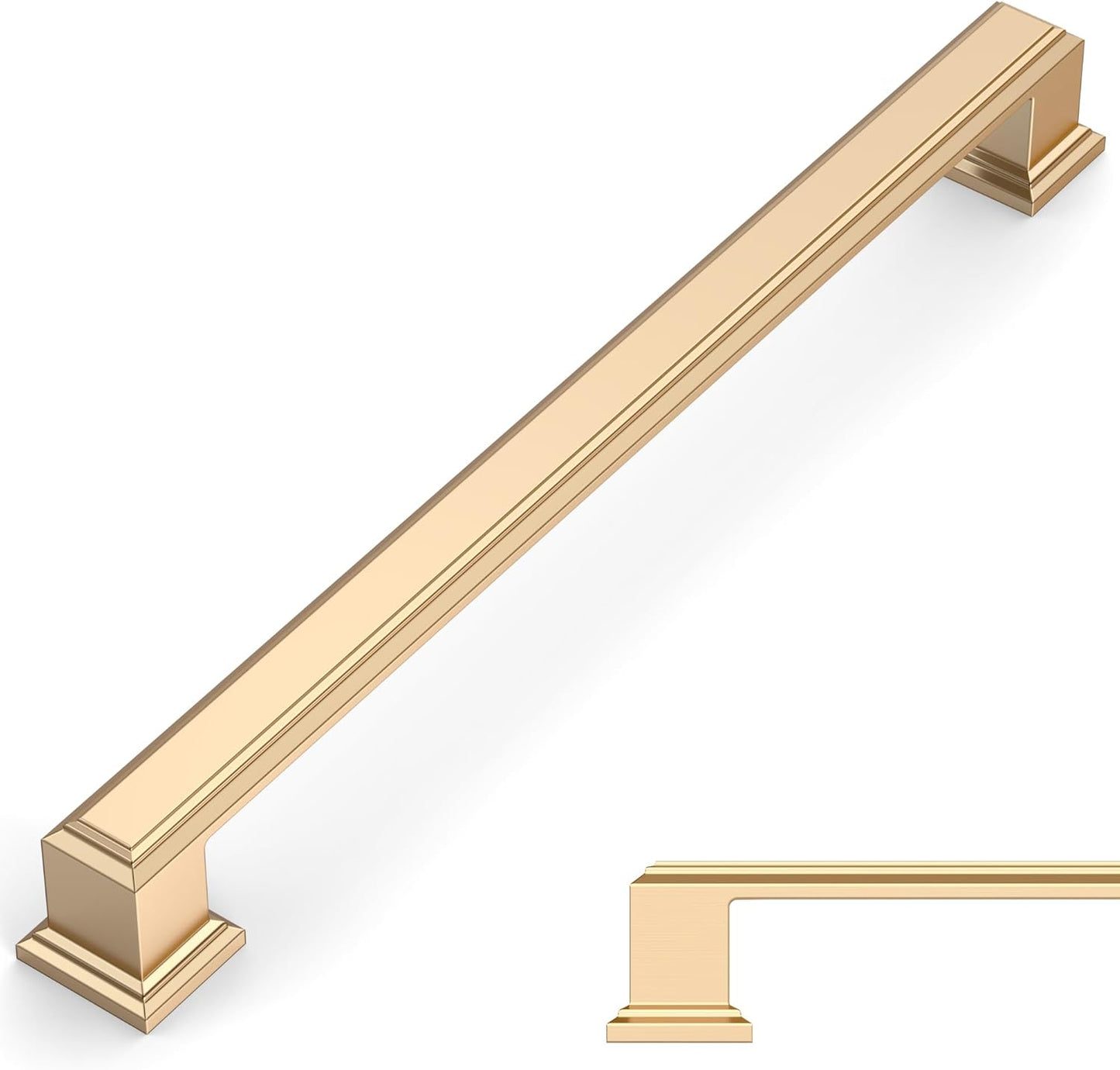 Amerdeco 10 Pack Matte Black 5 Inch(128mm) Hole Centers Kitchen Cabinet Pulls Cabinet Hardware Kitchen Handles for Cabinets Cupboard Handles Drawer Pulls