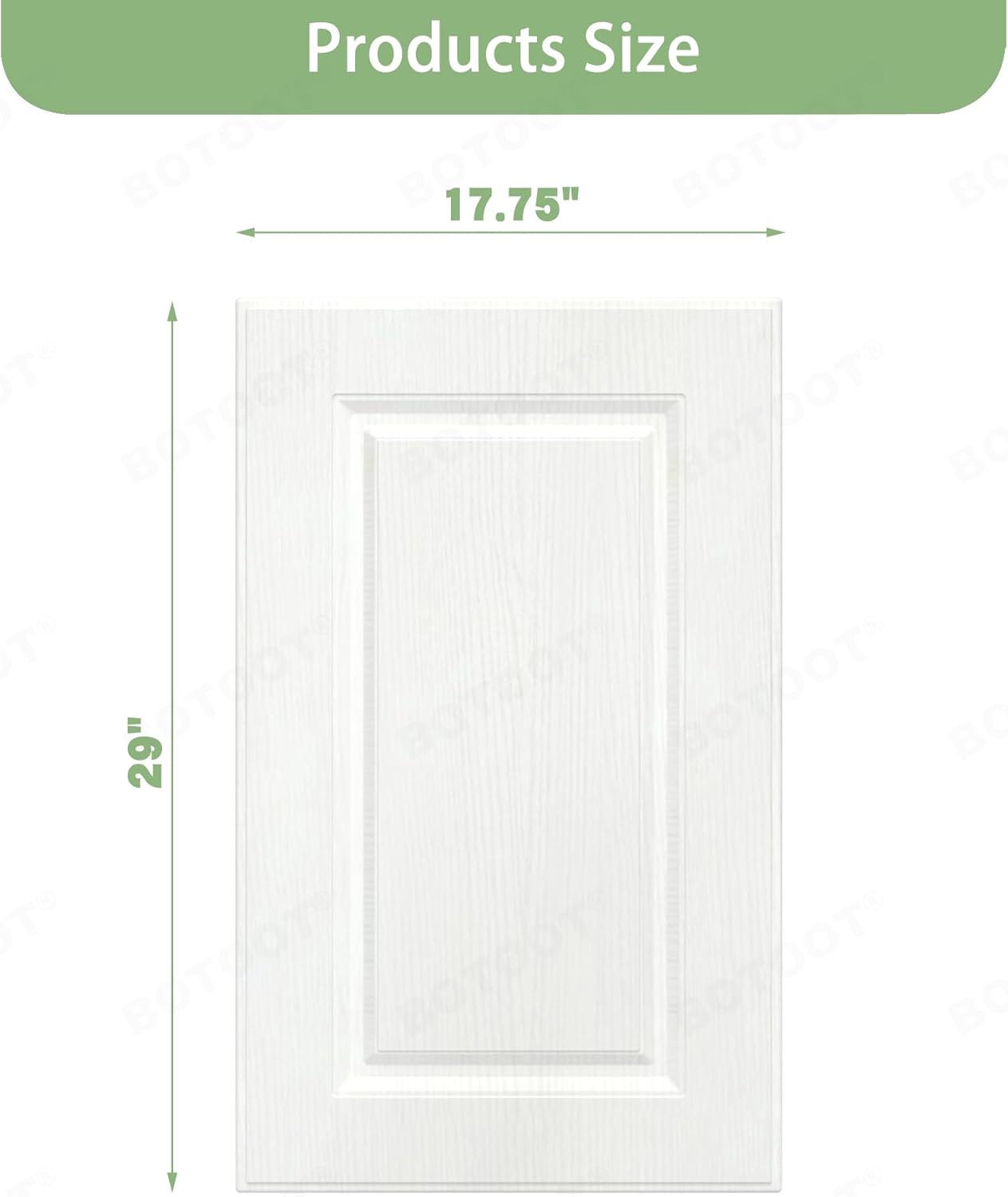 Built-in Cabinet Doors - Cabinet Doors for Kitchen, Living Room, Bedroom, Bathroom - 29 Inch High (White Texture, 17.75 Inch Wide)