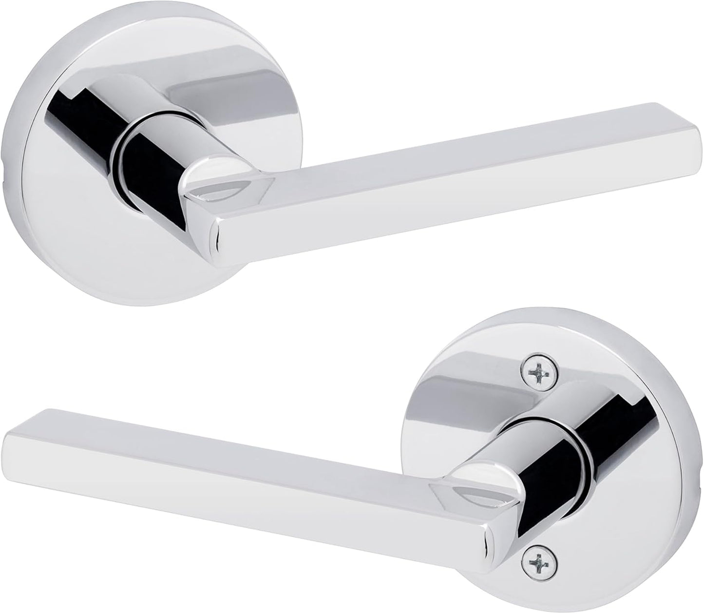 Kwikset Halifax Entry Door Handle with Lock and Key, Secure Keyed Reversible Lever Exterior, For Front Entrance and Bedrooms, Matte Black, Pick Resistant Smartkey Rekey Security and Microban