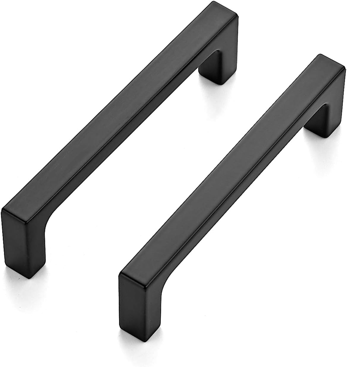 Ravinte 30 Pack Solid 5 Inch Kitchen Square Cabinet Handles Matte Black Pulls Drawer Pulls Kitchen Cabinet Hardware Flat Black Handles