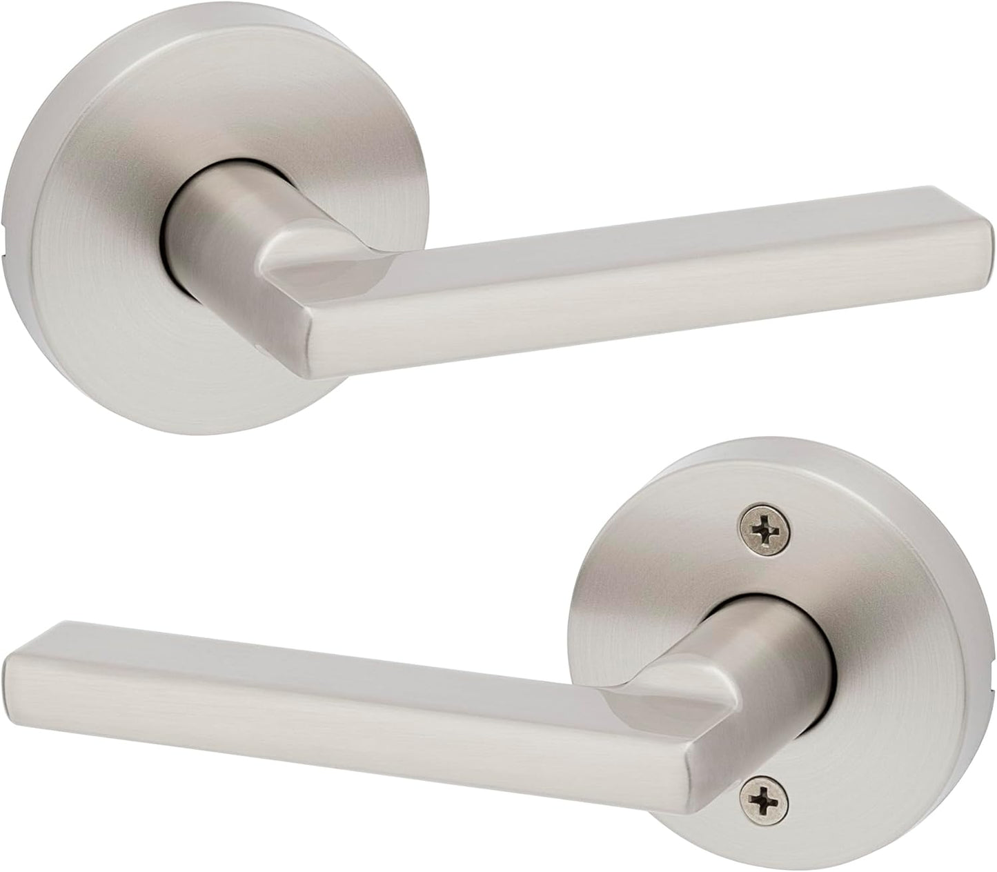 Kwikset Halifax Entry Door Handle with Lock and Key, Secure Keyed Reversible Lever Exterior, For Front Entrance and Bedrooms, Matte Black, Pick Resistant Smartkey Rekey Security and Microban