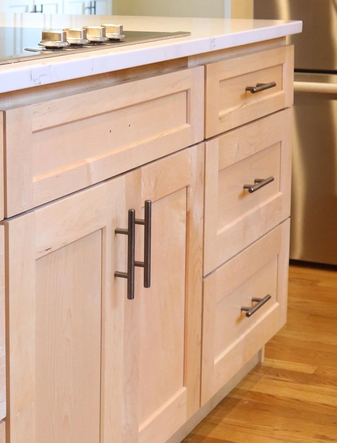 Unfinished Maple Shaker Cabinet Door Front Replacement - 17.75W x 22.5H | Ready to Paint or Stain | Solid Wood | Cabinet Door Replacement