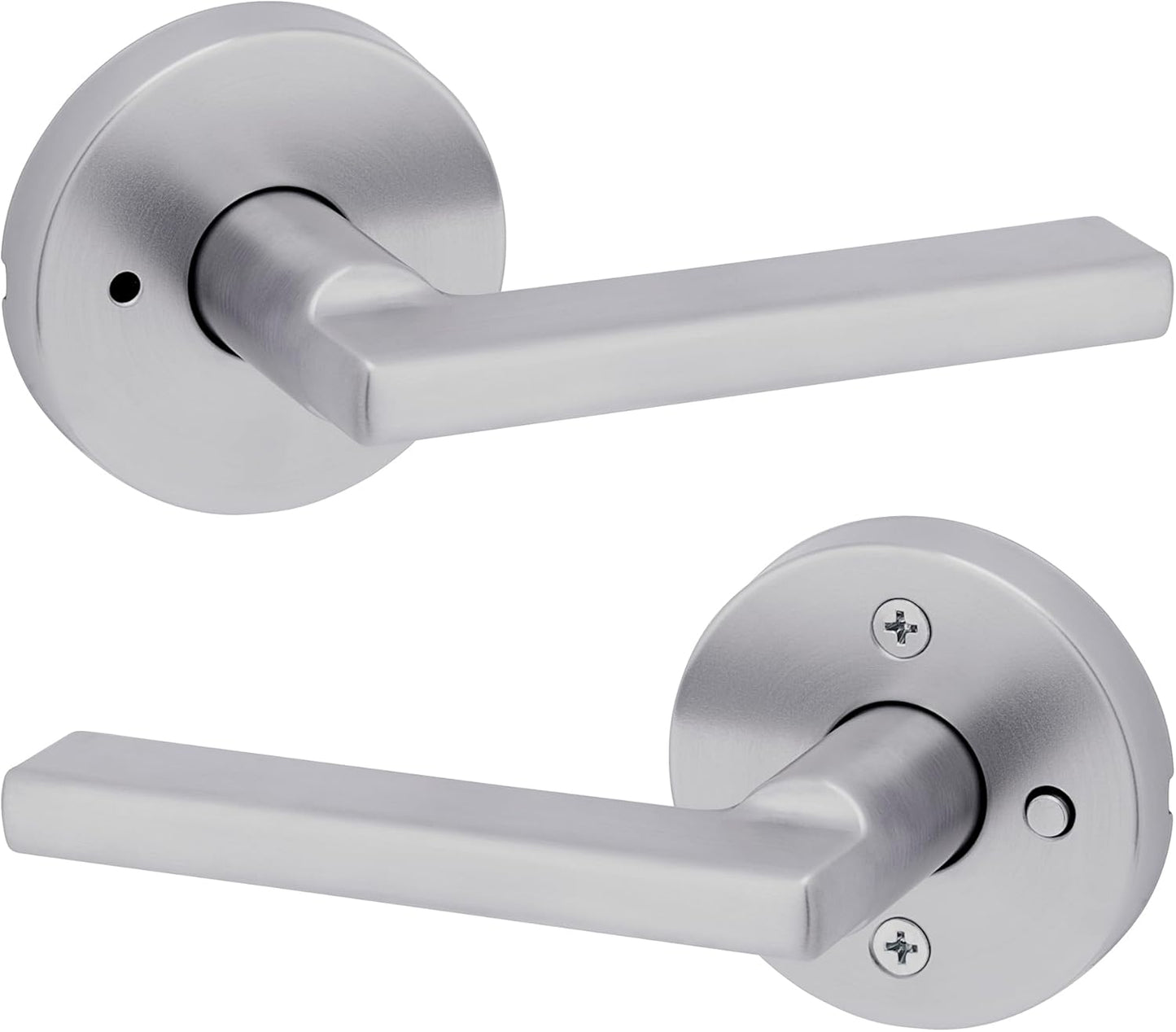 Kwikset Halifax Entry Door Handle with Lock and Key, Secure Keyed Reversible Lever Exterior, For Front Entrance and Bedrooms, Matte Black, Pick Resistant Smartkey Rekey Security and Microban