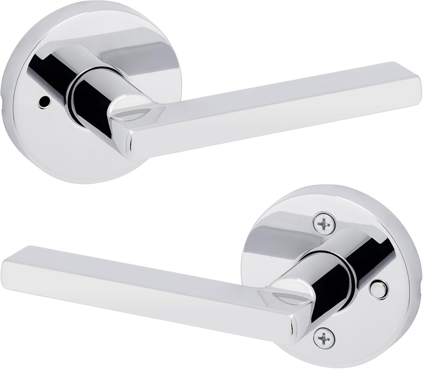Kwikset Halifax Entry Door Handle with Lock and Key, Secure Keyed Reversible Lever Exterior, For Front Entrance and Bedrooms, Matte Black, Pick Resistant Smartkey Rekey Security and Microban