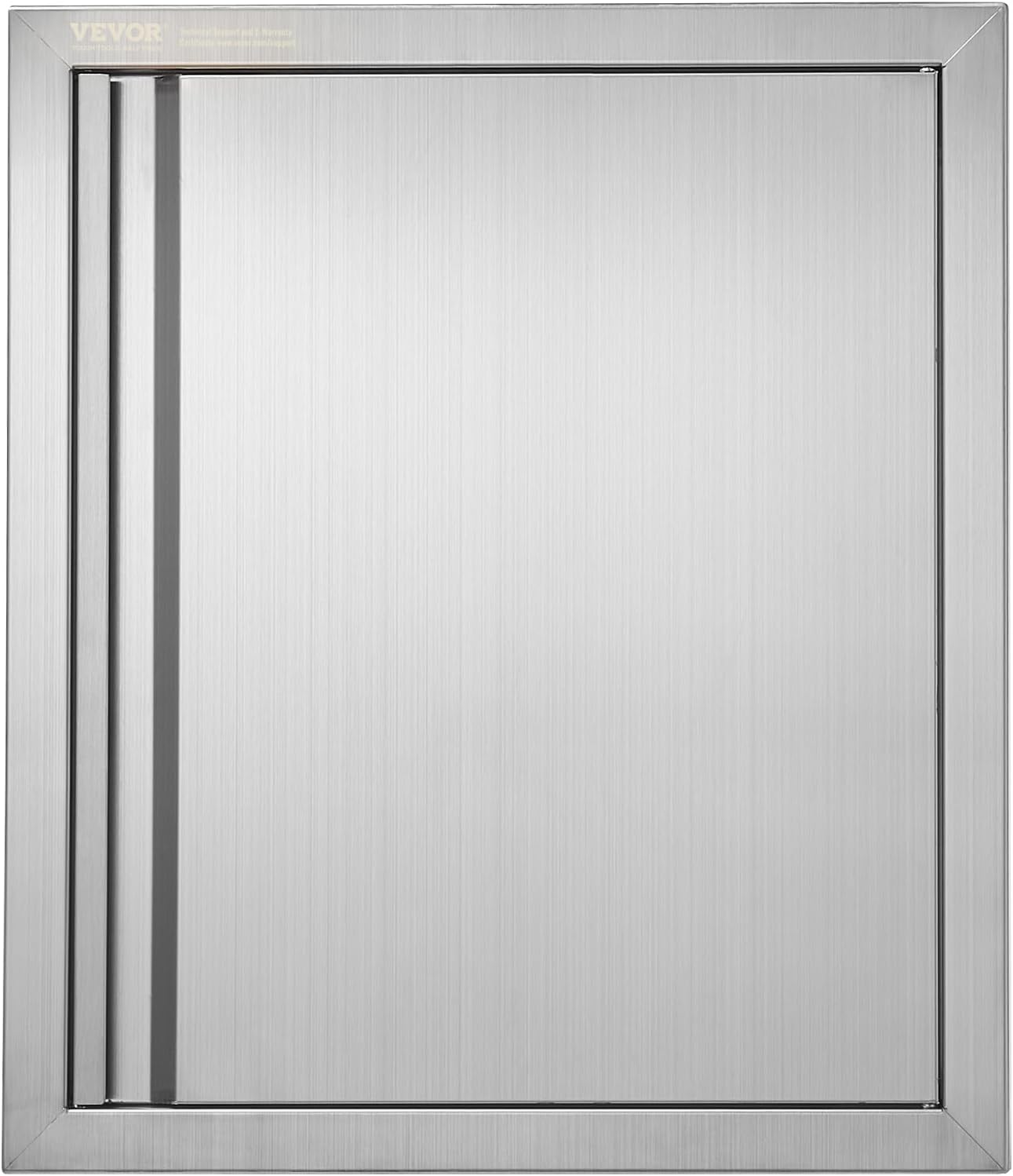 VEVOR BBQ Access Door, 17W x 24H Inch Single Outdoor Kitchen, Stainless Steel Flush Mount, Wall Vertical With Recessed Handle, for BBQ Island, Grilling Station, Outside Cabinet