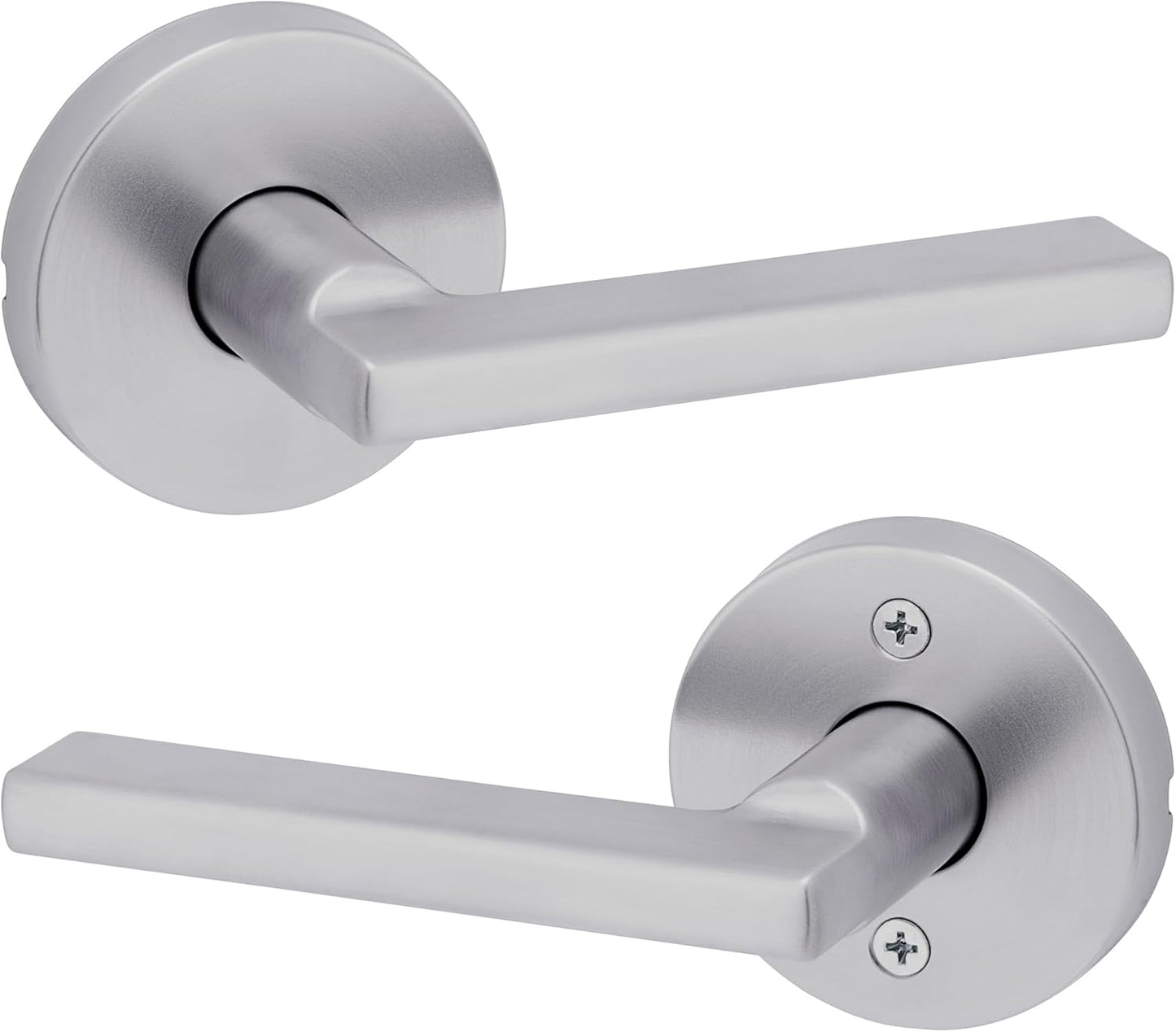 Kwikset Halifax Entry Door Handle with Lock and Key, Secure Keyed Reversible Lever Exterior, For Front Entrance and Bedrooms, Matte Black, Pick Resistant Smartkey Rekey Security and Microban