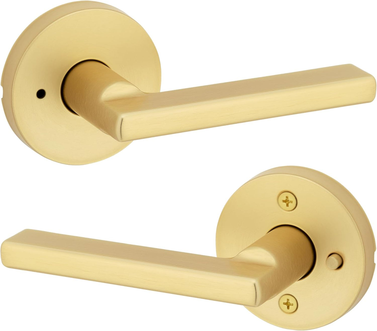 Kwikset Halifax Entry Door Handle with Lock and Key, Secure Keyed Reversible Lever Exterior, For Front Entrance and Bedrooms, Matte Black, Pick Resistant Smartkey Rekey Security and Microban