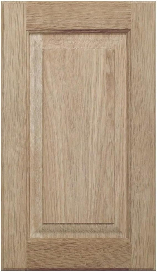 14.75W x 22.5H Unfinished Oak Kitchen Cabinet Door Replacement, Raised Panel