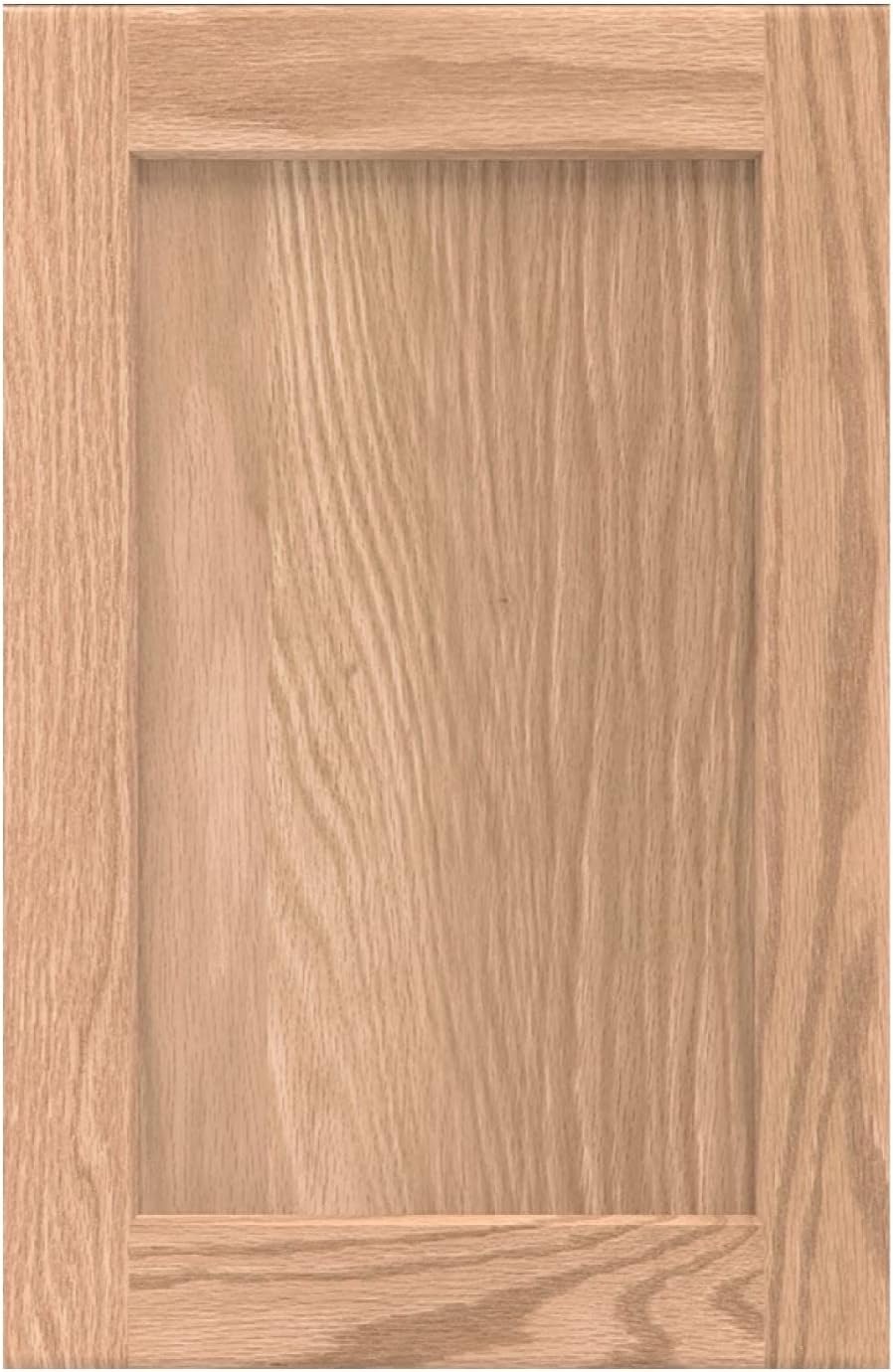12W x 24H Unfinished Oak Kitchen Cabinet Door Replacement, Shaker Style