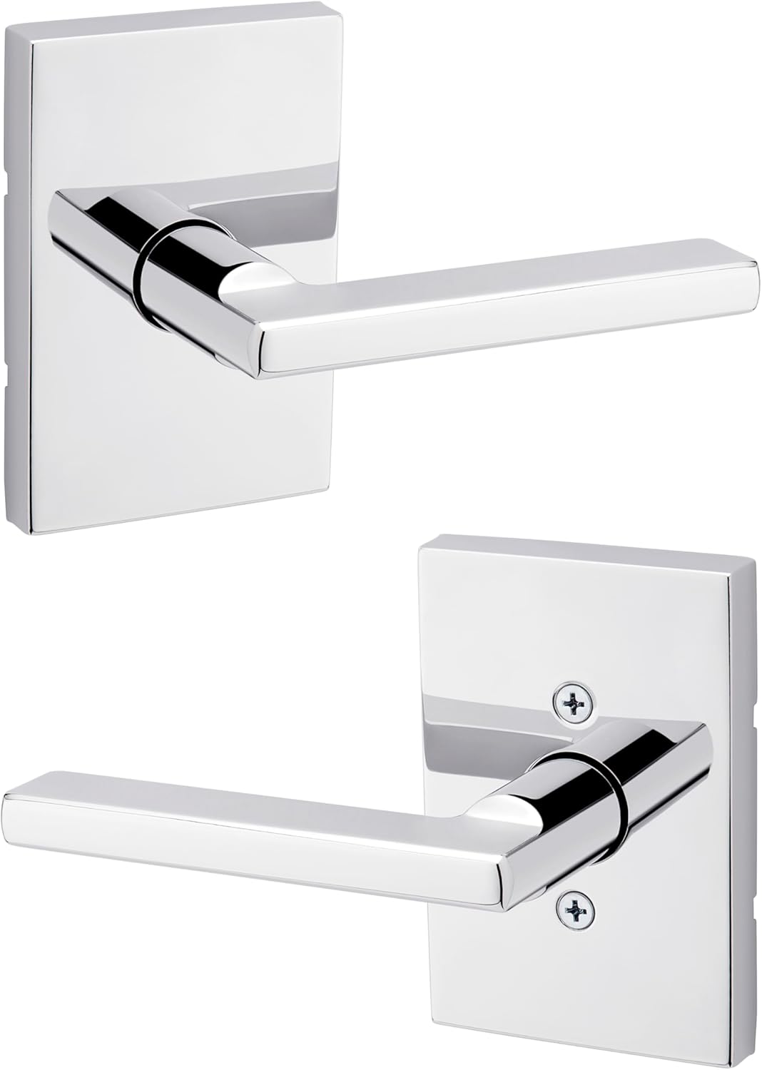 Kwikset Halifax Entry Door Handle with Lock and Key, Secure Keyed Reversible Lever Exterior, For Front Entrance and Bedrooms, Matte Black, Pick Resistant Smartkey Rekey Security and Microban