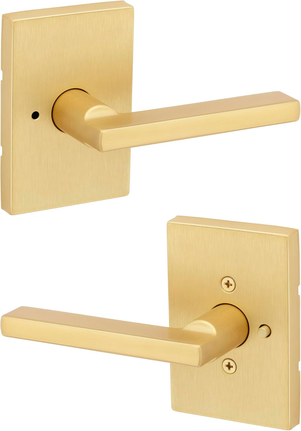 Kwikset Halifax Entry Door Handle with Lock and Key, Secure Keyed Reversible Lever Exterior, For Front Entrance and Bedrooms, Matte Black, Pick Resistant Smartkey Rekey Security and Microban
