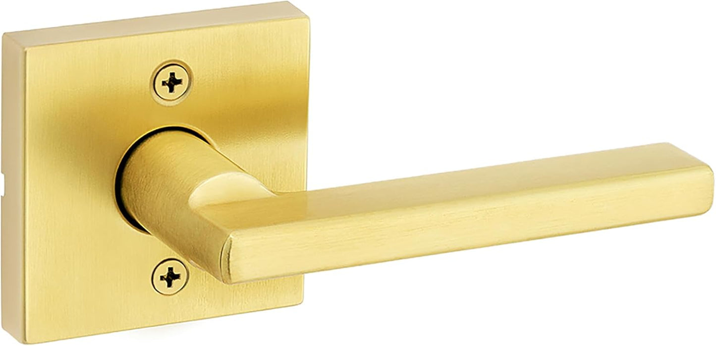 Kwikset Halifax Entry Door Handle with Lock and Key, Secure Keyed Reversible Lever Exterior, For Front Entrance and Bedrooms, Matte Black, Pick Resistant Smartkey Rekey Security and Microban