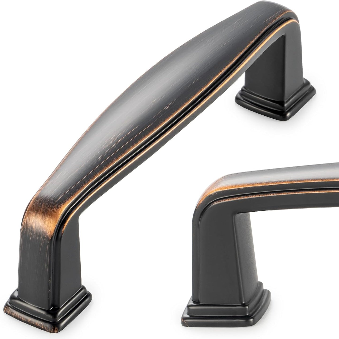 KOOFIZO 10 Pack 3 Inch Oil Rubbed Bronze Kitchen Cabinet Pulls Rubbed Bronze Cabinet Handles Bronze Cabinet Hardware for Kitchen Cabinets 1817 Drawer Dresser Cupboard Bedroom