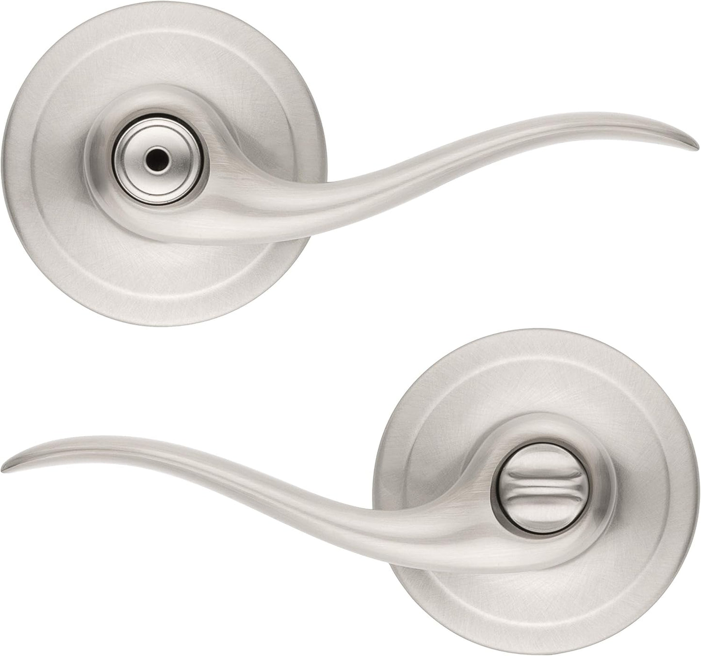 Kwikset Tustin Entry Door Handle with Lock and Key, Secure Keyed Reversible Lever Exterior, For Front Entrance and Bedrooms, Venetian Bronze, Pick Resistant Smartkey Rekey Security and Microban