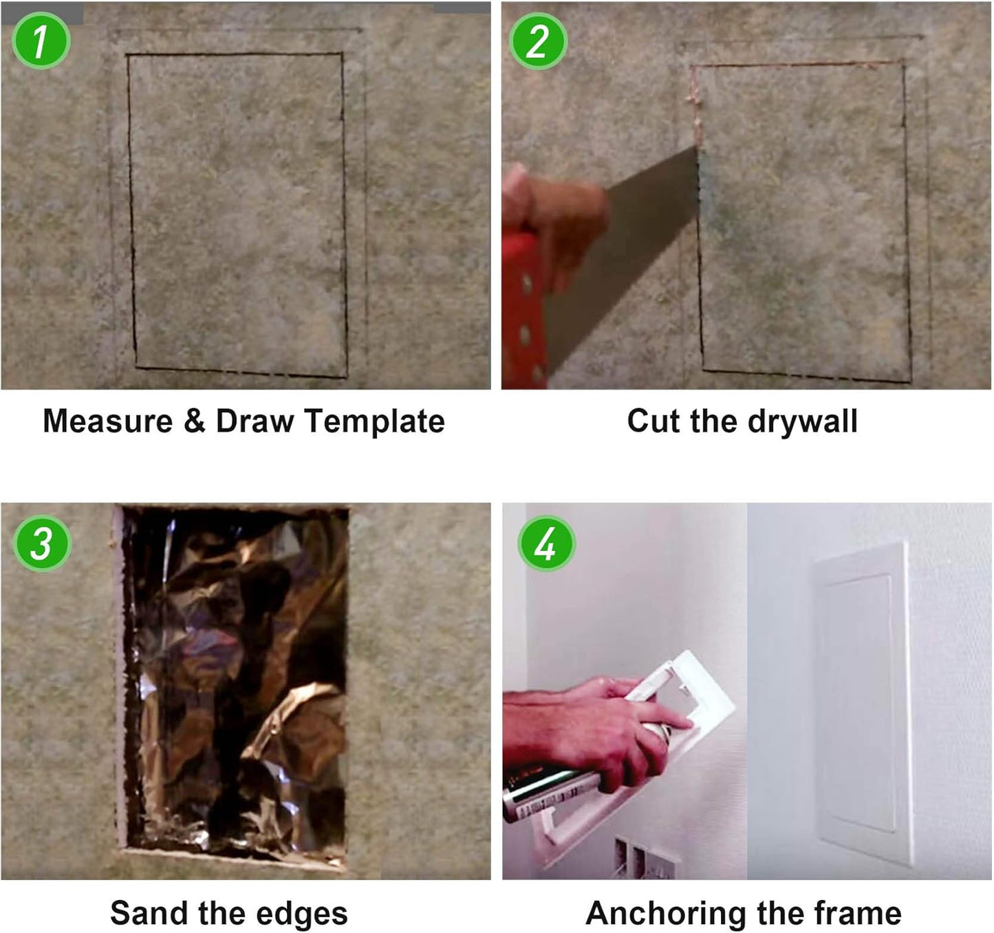 Plumbing Access Panel for Drywall 14 x 29 Inch Plastic Access Door Removable Wall Access Panel Ceiling Reinforced Hinged Durable White