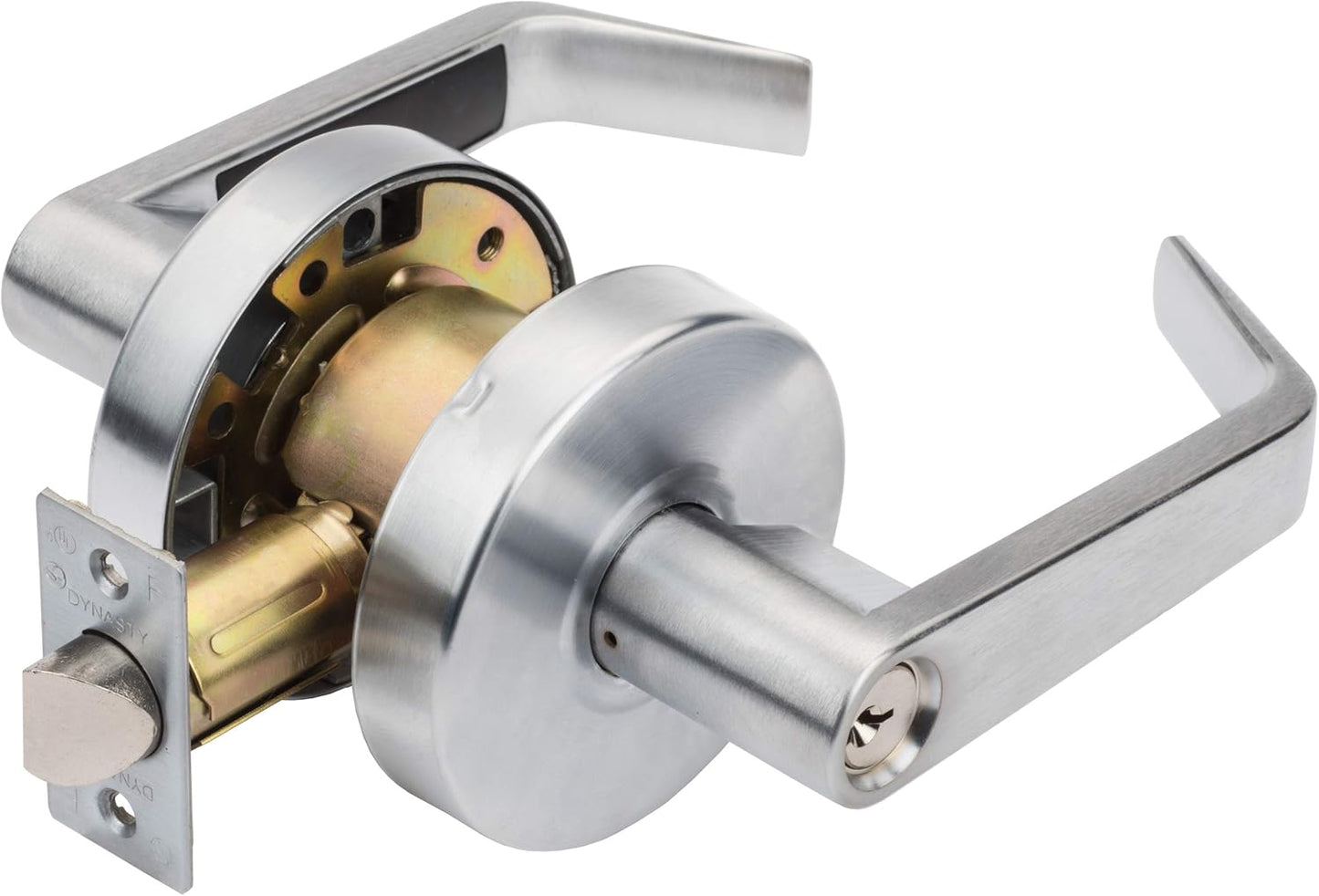 Dynasty Hardware AUG-30-26D Grade 2 Commercial Duty Passage Lever, ADA, Satin Chrome Finish