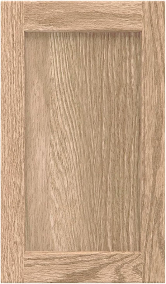 12W x 24H Unfinished Oak Kitchen Cabinet Door Replacement, Shaker Style
