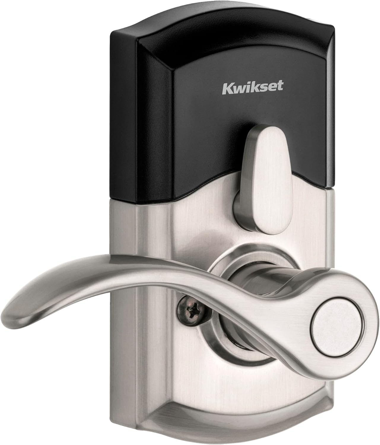 Kwikset SmartCode 955 Pembroke Light Commercial 10-Button Keypad Electronic Lever, Convenient Keyless Entry, 3-Year Batter Life and High Traffic Durability in Satin Nickel