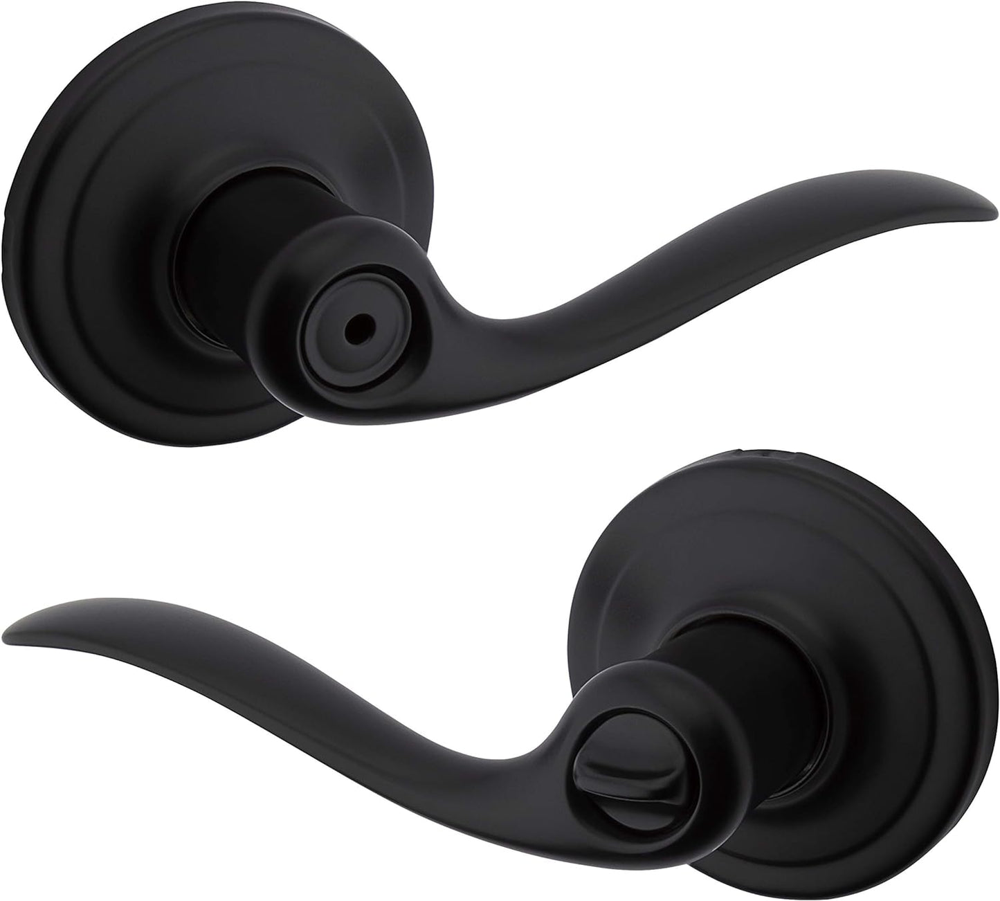 Kwikset Tustin Entry Door Handle with Lock and Key, Secure Keyed Reversible Lever Exterior, For Front Entrance and Bedrooms, Venetian Bronze, Pick Resistant Smartkey Rekey Security and Microban