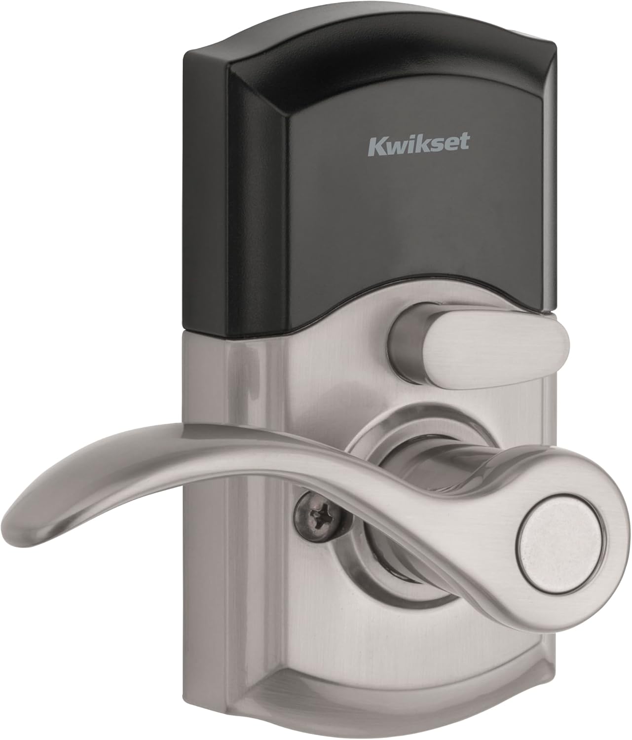 Kwikset SmartCode 955 Pembroke Light Commercial 10-Button Keypad Electronic Lever, Convenient Keyless Entry, 3-Year Batter Life and High Traffic Durability in Satin Nickel