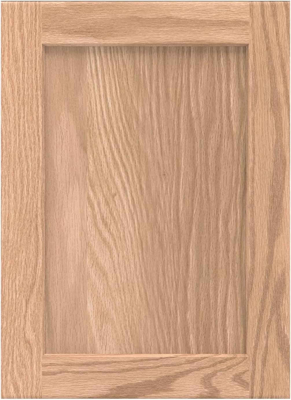 16.25W x 22.5H Unfinished Oak Kitchen Cabinet Door Replacement, Shaker Style