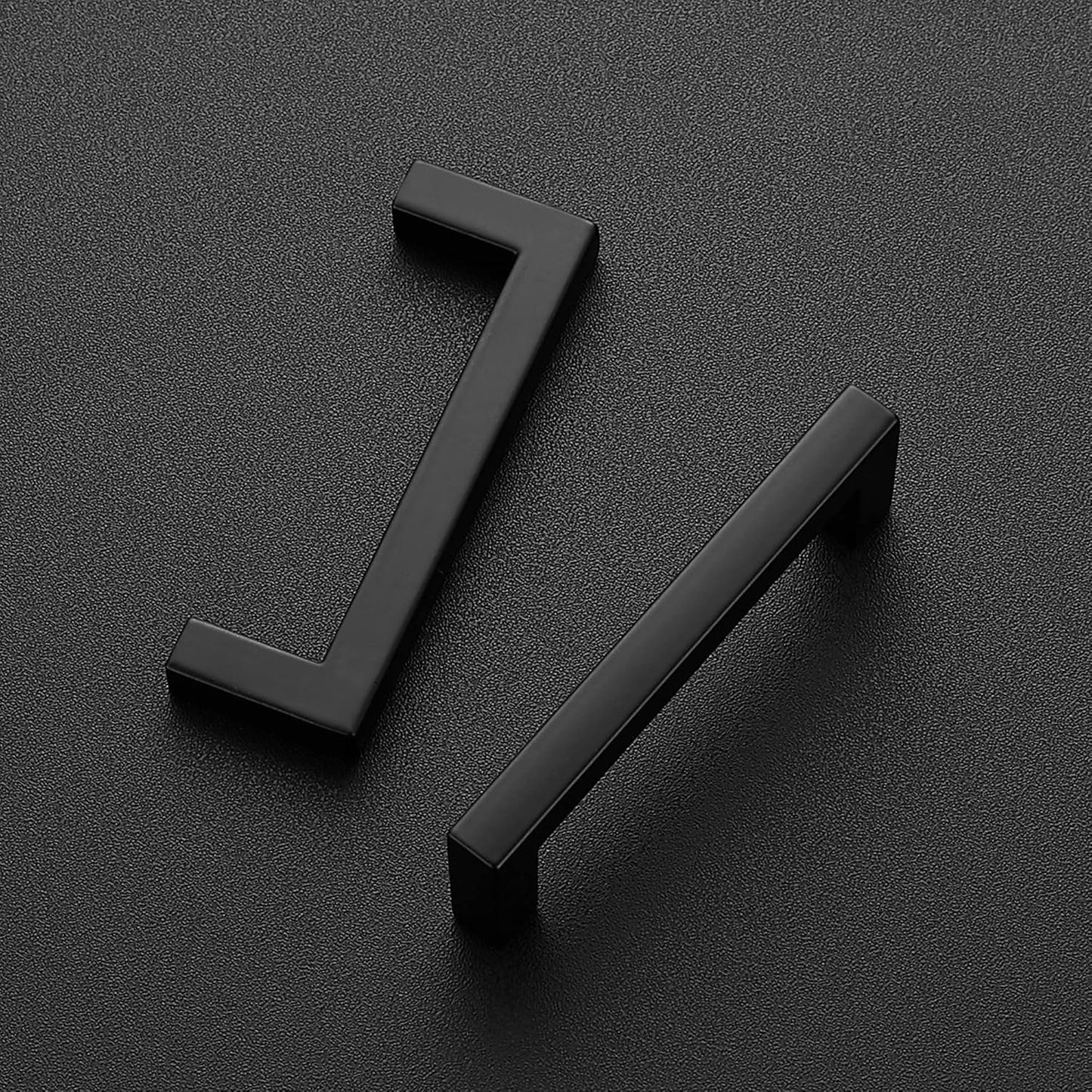 Ravinte 30 Pack Solid 3 Inch Center to Center Slim Square Bar Drawer Handles for Kitchen Cabinet Hardware Matte Black