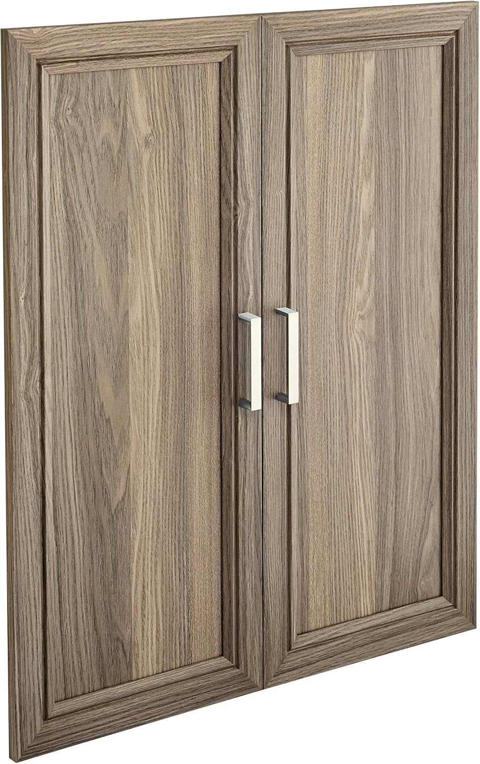 ClosetMaid SuiteSymphony Wood Closet Door Set Pair, Add On Accessory, Shaker Style, For Storage, Clothes, For 25 in. Units, Pure White/Satin Nickel